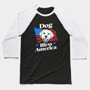 Dog Bless America Baseball T-Shirt